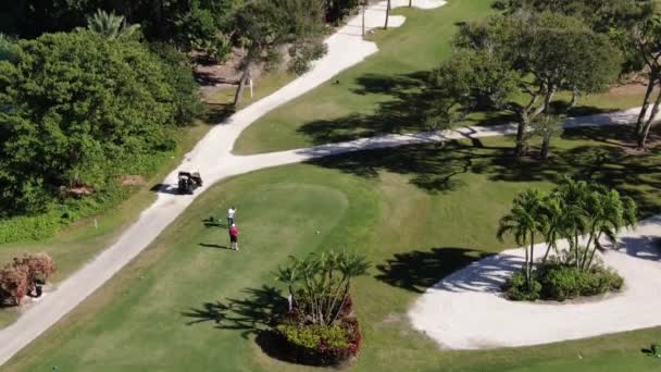 Aéreo Indian Hills Golf Course Fort Pierce Florida — Vídeos de Stock