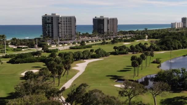Aerial Indian Hills Golf Course Fort Pierce Φλόριντα — Αρχείο Βίντεο