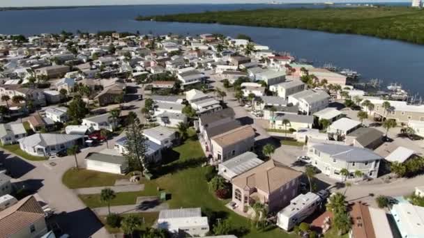 Antenne Von Waterfront Homes Fort Pierce Florida — Stockvideo