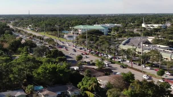 Flygfoto Från Stadshuset Port Saint Lucie Florida — Stockvideo