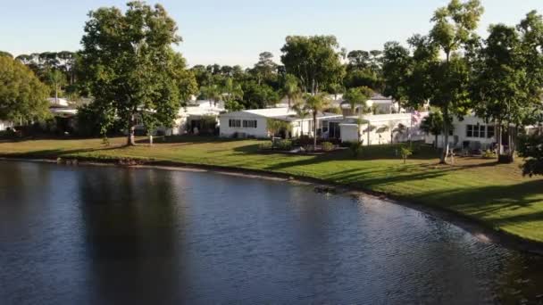 Aerial Spanish Lake Golf Village Port Lucie Florida — Stock Video