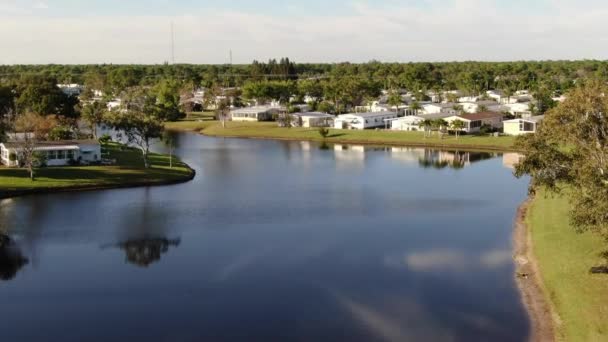 Aerial Spanish Lake Golf Village Port Lucie Florida — Video Stock