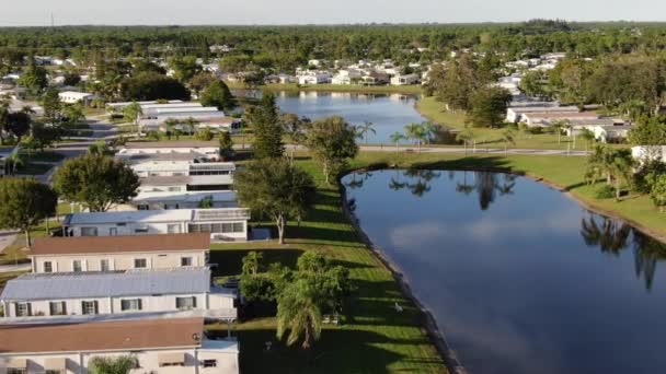 Aerial Spanish Lake Golf Village Port Lucie Florida — Stock videók