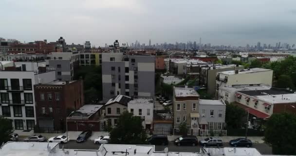 Flygfoto Över Bushwick Brooklyn 2018 — Stockvideo