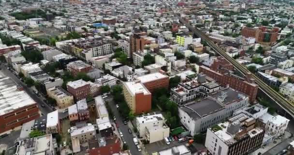 Flygfoto Över Bushwick Brooklyn 2018 — Stockvideo