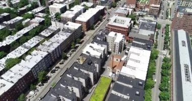 Boston şehir havadan görünümü