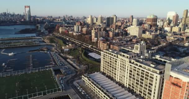 Aerial Williamsburg Neighborhood Brooklyn New York Though Its Become More — Stockvideo