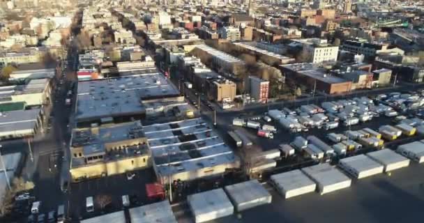 Aerial Williamsburg Neighborhood Brooklyn New York Though Its Become More Ліцензійні Стокові Відеоролики