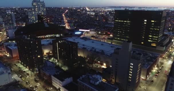 Luftaufnahme Von Williamsburg Einem Viertel Brooklyn New York Obwohl Den — Stockvideo