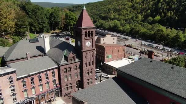 Jim Thorpe Město Východní Pensylvánii Mauch Blokové Muzeum Kulturní Centrum — Stock video