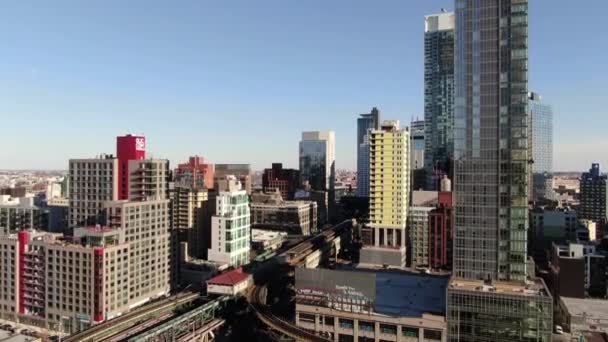 Luchtfoto Van Long Island City New York — Stockvideo