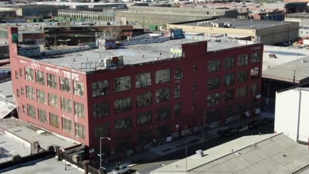 Luchtfoto Van Bushwick Brooklyn — Stockvideo