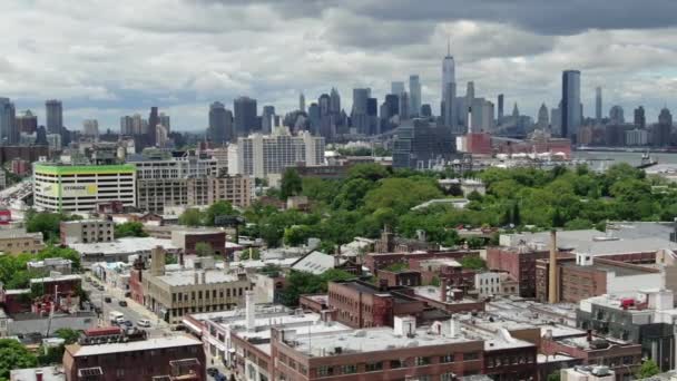 Flygfoto Över Bushwick Brooklyn — Stockvideo