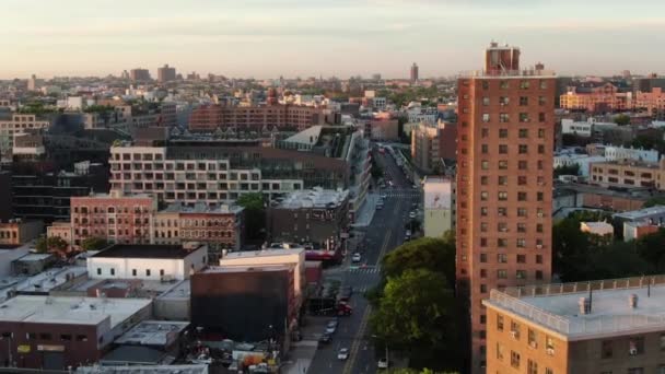 Brooklyn New York Canlı Bir Mahalle Olan Bushwick Çeşitli Semtleri — Stok video