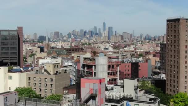 Bushwick Egy Élénk Környéken Brooklyn New York Jellemzi Különböző Tereptárgyak — Stock videók