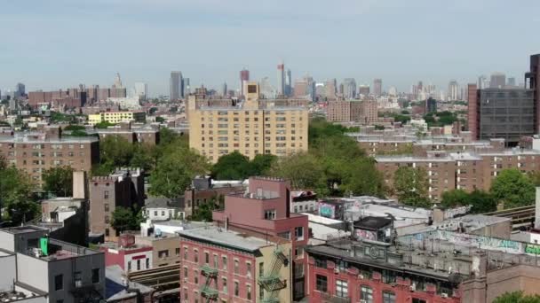 Bushwick Vivace Quartiere Brooklyn New York Caratterizzato Diversi Punti Riferimento — Video Stock