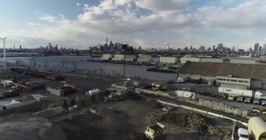 Red Hook, Brooklyn 'den New York Havalimanı Skyline