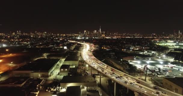 Aérea Del Puente Kosciuszko Queens Brooklyn Nueva York — Vídeos de Stock