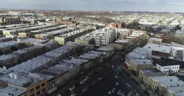 Aerial Residential Area Queens New York — Stock Video