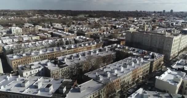 Aérea Área Residencial Queens Nueva York — Vídeo de stock