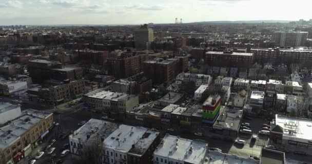 Aerial Residential Area Queens New York — Video Stock