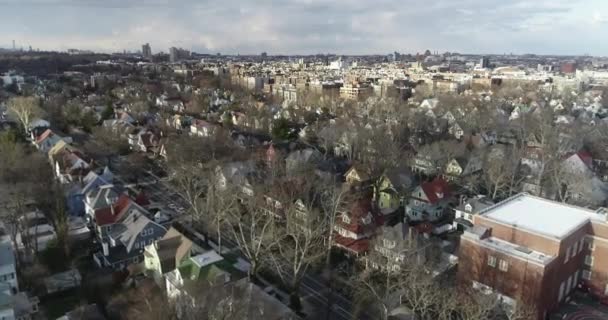 Повітряна Частина Житлового Району Квінсі Нью Йорк — стокове відео