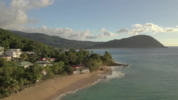 Luchtfoto Van Het Landschap Guadeloupe — Stockvideo