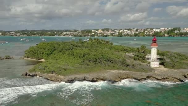 Luchtfoto Van Het Landschap Guadeloupe — Stockvideo