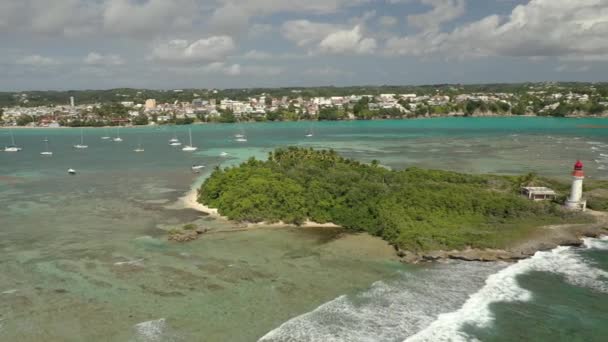 Antenne Der Landschaft Guadeloupe — Stockvideo