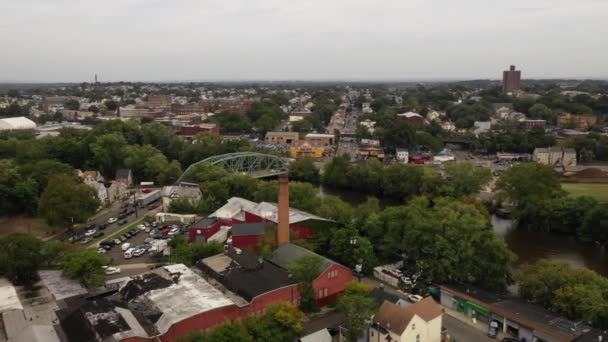 Luchtfoto Van Paterson New Jersey — Stockvideo