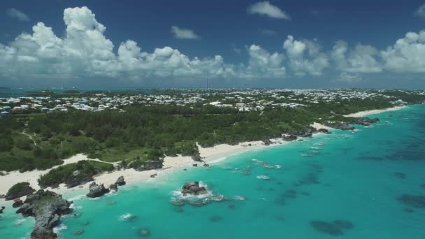 Εναέρια Παραλίες Και Τοπίο Στις Βερμούδες — Αρχείο Βίντεο