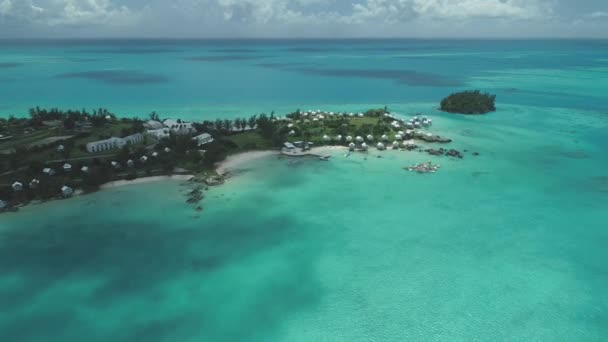 Flygfoto Över Stränder Och Landskap Bermuda — Stockvideo