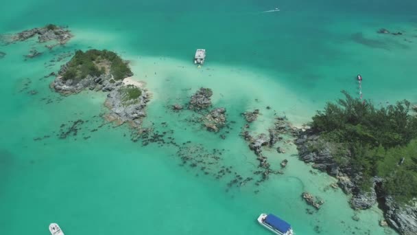 Bermuda Daki Plaj Manzara Havası — Stok video