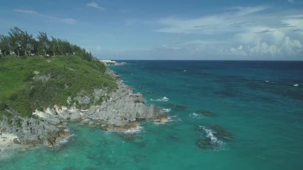 Aérea Playas Paisaje Bermudas — Vídeos de Stock