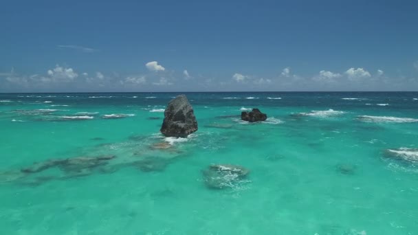 Praias Paisagem Nas Bermudas — Vídeo de Stock