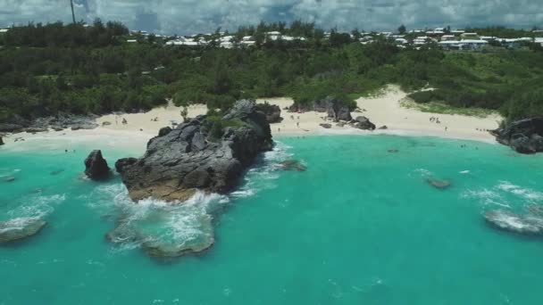 Praias Paisagem Nas Bermudas — Vídeo de Stock