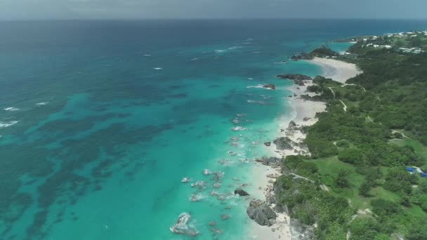 Praias Paisagem Nas Bermudas — Vídeo de Stock