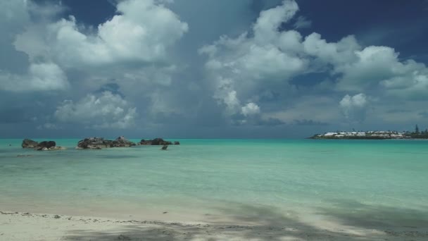 Пляжи Пейзажи Бермудах — стоковое видео