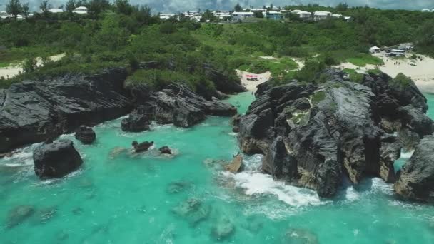 Praias Paisagem Nas Bermudas — Vídeo de Stock