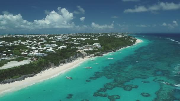 Praias Paisagem Nas Bermudas — Vídeo de Stock