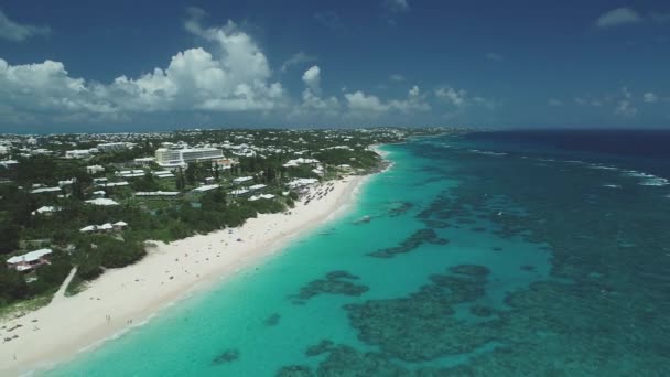 Luftaufnahme Von Stränden Und Landschaft Auf Bermuda — Stockvideo