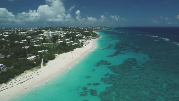Praias Paisagem Nas Bermudas — Vídeo de Stock