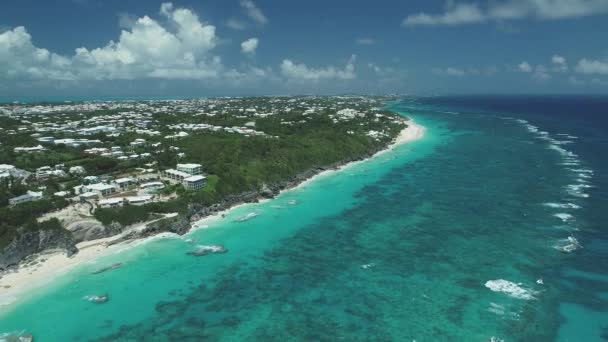 Praias Paisagem Nas Bermudas — Vídeo de Stock