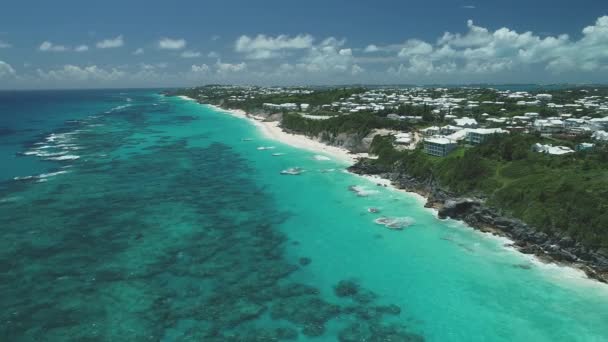 Praias Paisagem Nas Bermudas — Vídeo de Stock