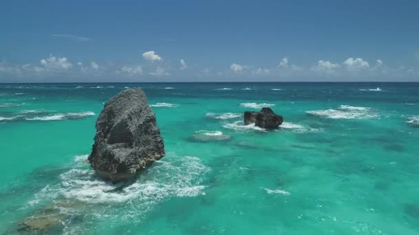 Antenne Der Strände Auf Bermuda — Stockvideo