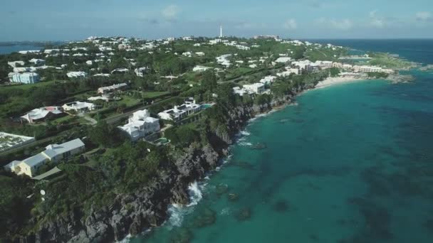 Aerial Beaches Στις Βερμούδες — Αρχείο Βίντεο