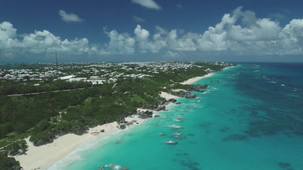Aerial Plaż Bermudach — Wideo stockowe