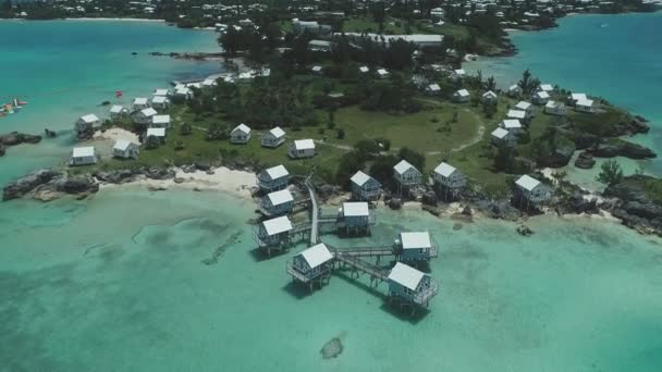 Antenne Der Strände Auf Bermuda — Stockvideo