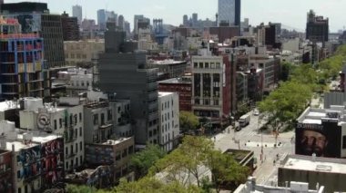 Aerial of the Lower East Side, New York City