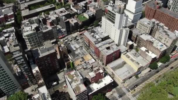 Aerial Lower East Side New York City — стоковое видео